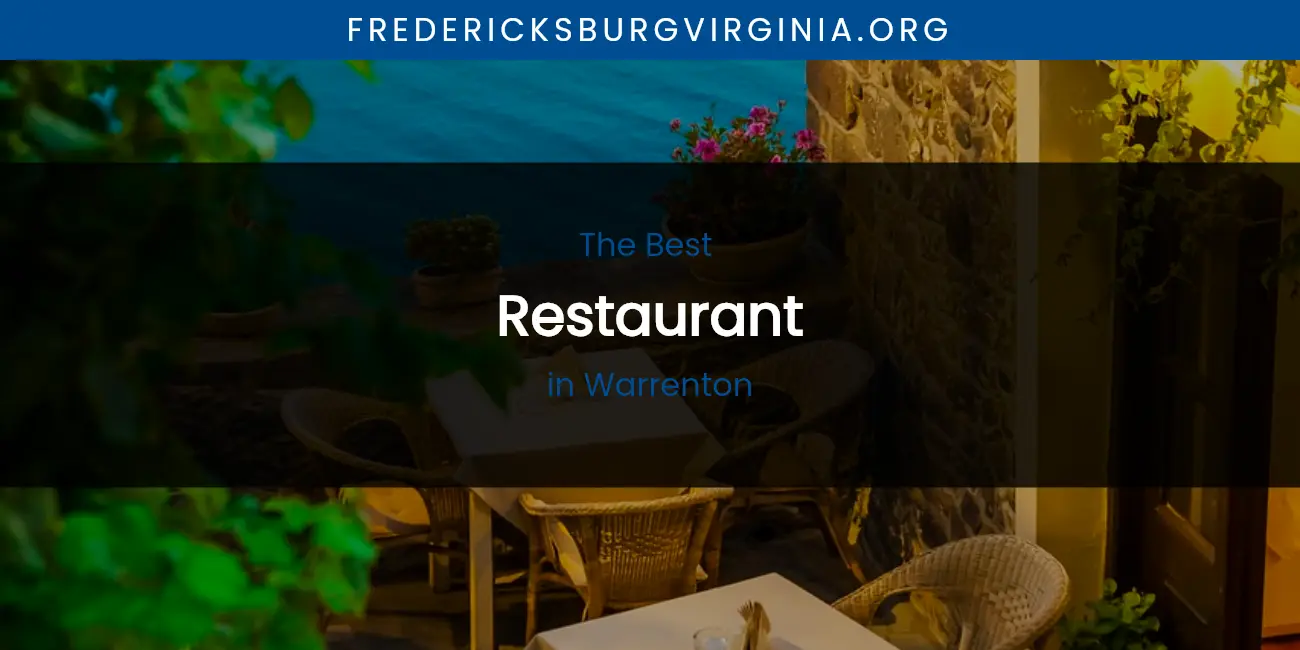 Warrenton's Best Restaurant featured